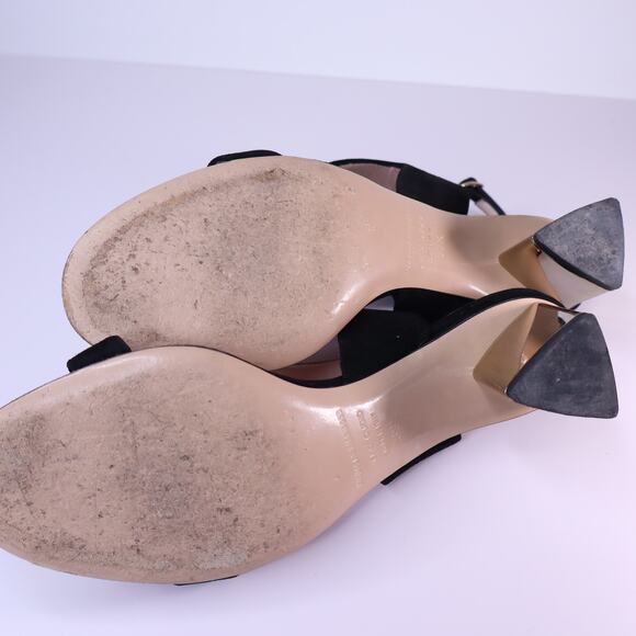 NICHOLAS KIRKWOOD Suede Prism Heeled Slingback Sandals Black Women's 39.5/US 9 - Picture 8 of 9